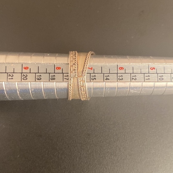 Sterling Silver Vintage Boho Spoon Ring 7 Stamped - Picture 10 of 12